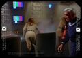 Operatives perform damage control during the Battle near Planet Starbuck (1980: "The Return of Starbuck").